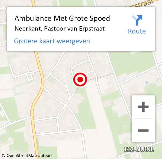 Locatie op kaart van de 112 melding: Ambulance Met Grote Spoed Naar Neerkant, Pastoor van Erpstraat op 20 juli 2017 06:18