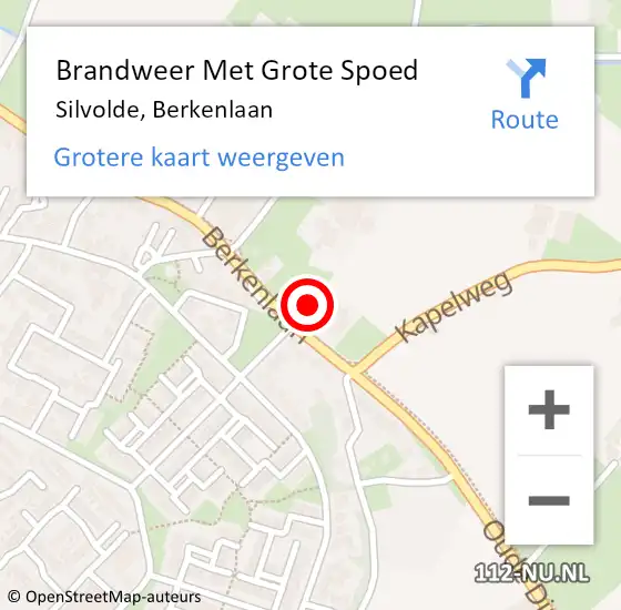 Locatie op kaart van de 112 melding: Brandweer Met Grote Spoed Naar Silvolde, Berkenlaan op 20 juli 2017 07:37