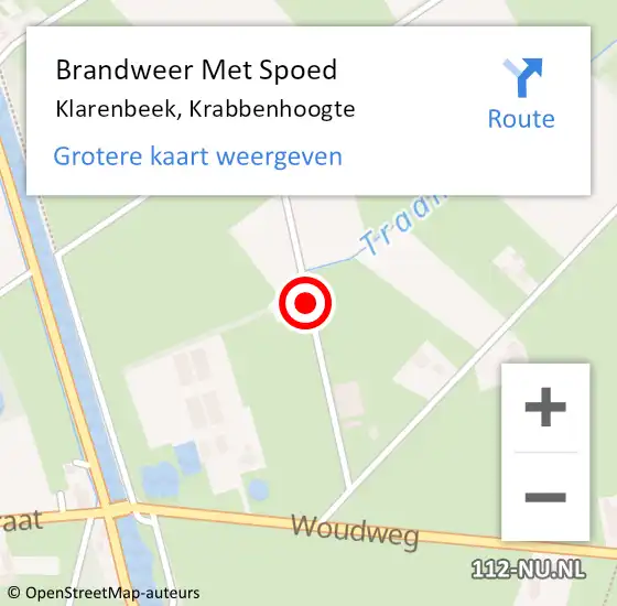 Locatie op kaart van de 112 melding: Brandweer Met Spoed Naar Klarenbeek, Krabbenhoogte op 20 juli 2017 08:00