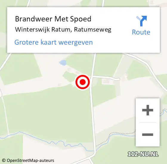 Locatie op kaart van de 112 melding: Brandweer Met Spoed Naar Winterswijk Ratum, Ratumseweg op 20 juli 2017 08:24