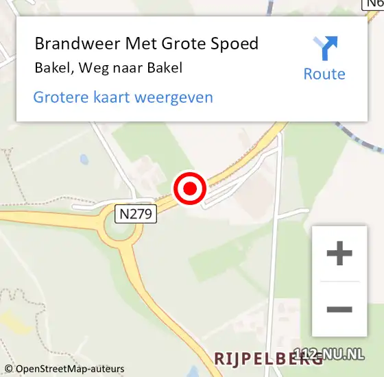 Locatie op kaart van de 112 melding: Brandweer Met Grote Spoed Naar Bakel, Weg naar Bakel op 20 juli 2017 11:09