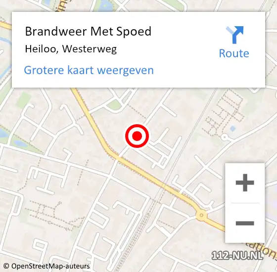 Locatie op kaart van de 112 melding: Brandweer Met Spoed Naar Heiloo, Westerweg op 20 juli 2017 14:10