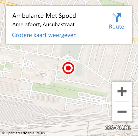 Locatie op kaart van de 112 melding: Ambulance Met Spoed Naar Amersfoort, Aucubastraat op 20 juli 2017 19:41