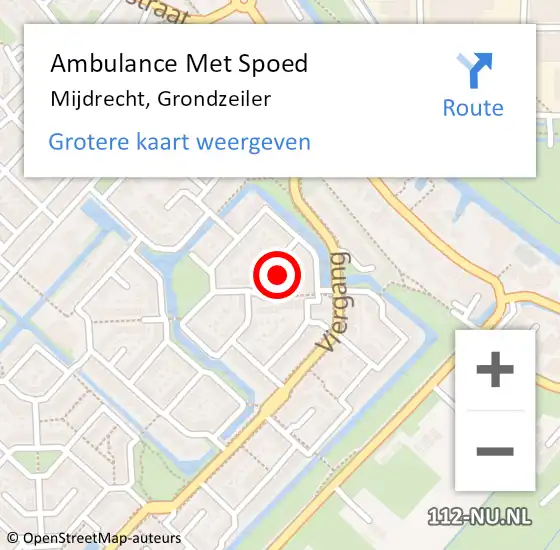 Locatie op kaart van de 112 melding: Ambulance Met Spoed Naar Mijdrecht, Grondzeiler op 21 juli 2017 04:23