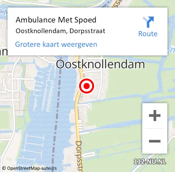 Locatie op kaart van de 112 melding: Ambulance Met Spoed Naar Oostknollendam, Dorpsstraat op 21 juli 2017 07:04