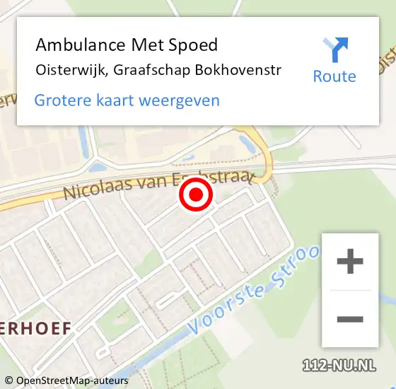 Locatie op kaart van de 112 melding: Ambulance Met Spoed Naar Oisterwijk, Graafschap Bokhovenstr op 21 juli 2017 07:57
