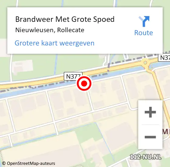 Locatie op kaart van de 112 melding: Brandweer Met Grote Spoed Naar Nieuwleusen, Rollecate op 21 juli 2017 20:01