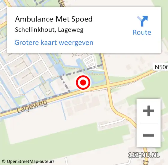 Locatie op kaart van de 112 melding: Ambulance Met Spoed Naar Schellinkhout, Lageweg op 27 januari 2014 17:42