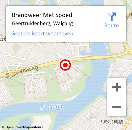 Locatie op kaart van de 112 melding: Brandweer Met Spoed Naar Geertruidenberg, Walgang op 22 juli 2017 19:43