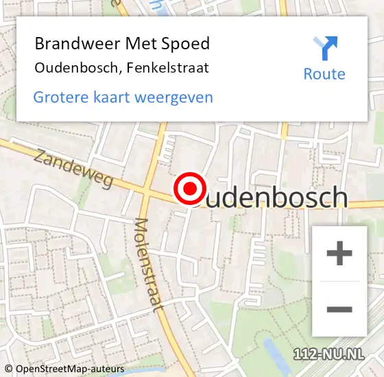 Locatie op kaart van de 112 melding: Brandweer Met Spoed Naar Oudenbosch, Fenkelstraat op 22 juli 2017 23:46