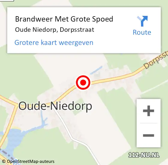 Locatie op kaart van de 112 melding: Brandweer Met Grote Spoed Naar Oude Niedorp, Dorpsstraat op 23 juli 2017 00:35