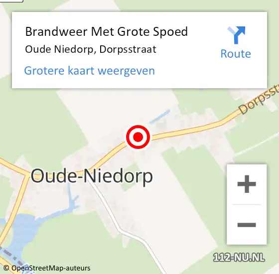 Locatie op kaart van de 112 melding: Brandweer Met Grote Spoed Naar Oude Niedorp, Dorpsstraat op 23 juli 2017 00:37