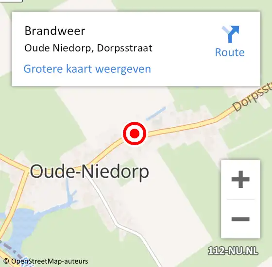 Locatie op kaart van de 112 melding: Brandweer Oude Niedorp, Dorpsstraat op 23 juli 2017 00:40