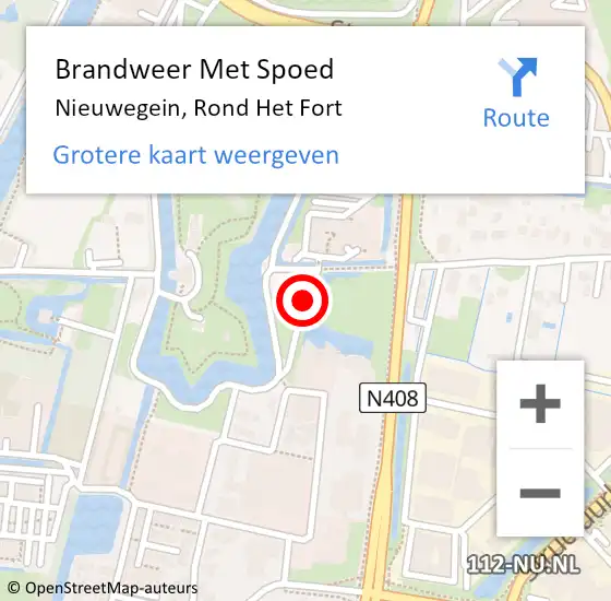 Locatie op kaart van de 112 melding: Brandweer Met Spoed Naar Nieuwegein, Rond Het Fort op 23 juli 2017 02:10