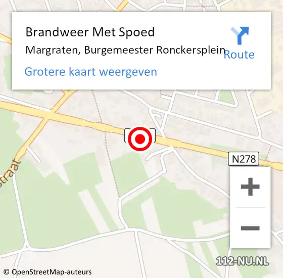 Locatie op kaart van de 112 melding: Brandweer Met Spoed Naar Margraten, Burgemeester Ronckersplein op 23 juli 2017 05:11