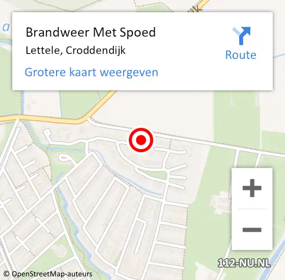 Locatie op kaart van de 112 melding: Brandweer Met Spoed Naar Lettele, Croddendijk op 23 juli 2017 06:14