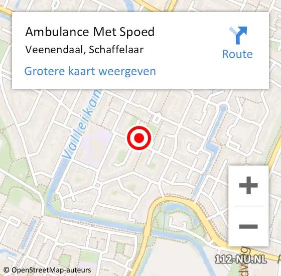 Locatie op kaart van de 112 melding: Ambulance Met Spoed Naar Veenendaal, Schaffelaar op 23 juli 2017 08:41