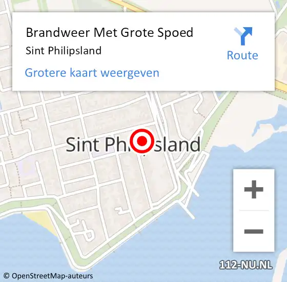 Locatie op kaart van de 112 melding: Brandweer Met Grote Spoed Naar Sint Philipsland op 23 juli 2017 11:25