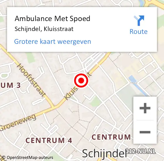 Locatie op kaart van de 112 melding: Ambulance Met Spoed Naar Schijndel, Kluisstraat op 23 juli 2017 11:39