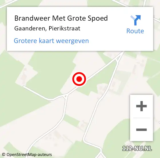 Locatie op kaart van de 112 melding: Brandweer Met Grote Spoed Naar Gaanderen, Pierikstraat op 23 juli 2017 17:36