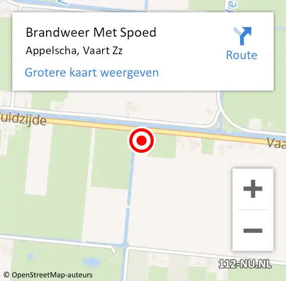 Locatie op kaart van de 112 melding: Brandweer Met Spoed Naar Appelscha, Vaart Zz op 23 juli 2017 17:42