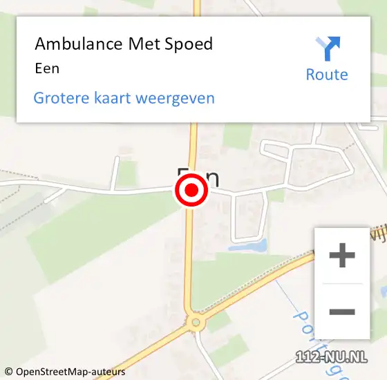 Locatie op kaart van de 112 melding: Ambulance Met Spoed Naar Een op 23 juli 2017 19:14