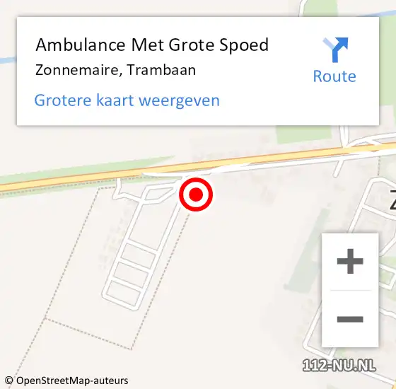 Locatie op kaart van de 112 melding: Ambulance Met Grote Spoed Naar Zonnemaire, Trambaan op 23 juli 2017 19:55