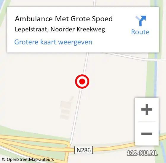 Locatie op kaart van de 112 melding: Ambulance Met Grote Spoed Naar Halsteren, Noorder Kreekweg op 23 juli 2017 23:49