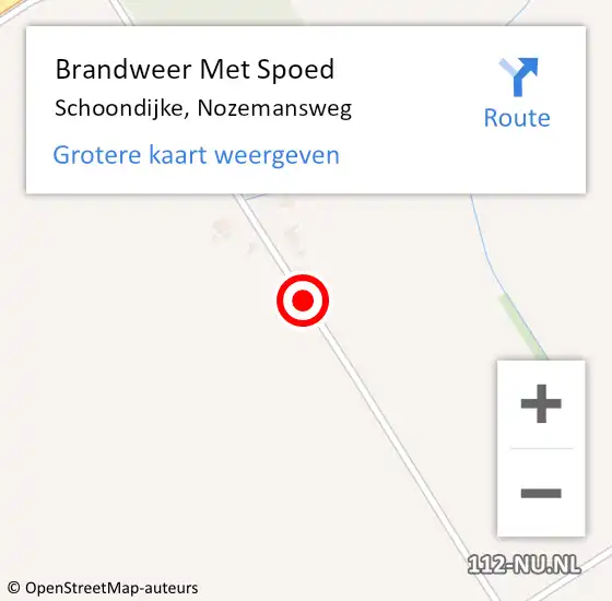 Locatie op kaart van de 112 melding: Brandweer Met Spoed Naar Schoondijke, Nozemansweg op 24 juli 2017 05:41