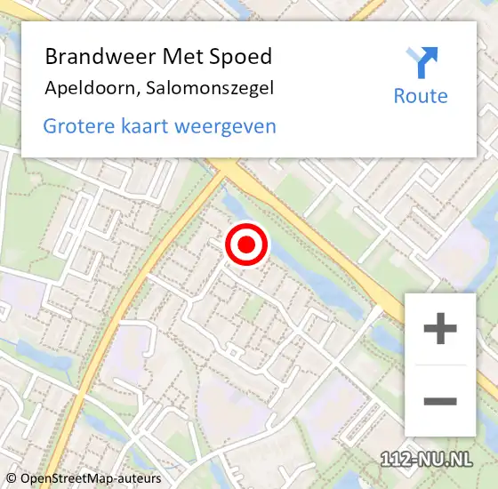 Locatie op kaart van de 112 melding: Brandweer Met Spoed Naar Apeldoorn, Salomonszegel op 24 juli 2017 11:45