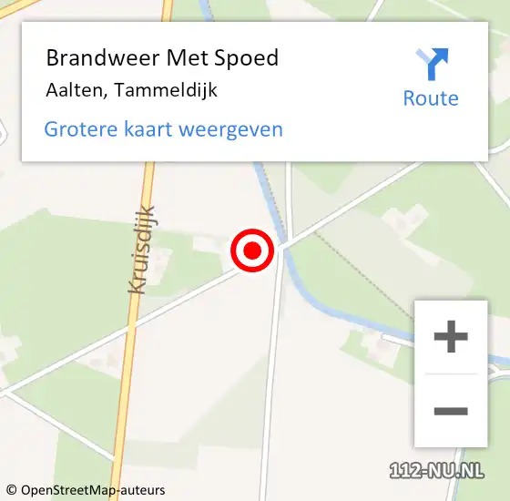 Locatie op kaart van de 112 melding: Brandweer Met Spoed Naar Aalten, Tammeldijk op 24 juli 2017 11:48