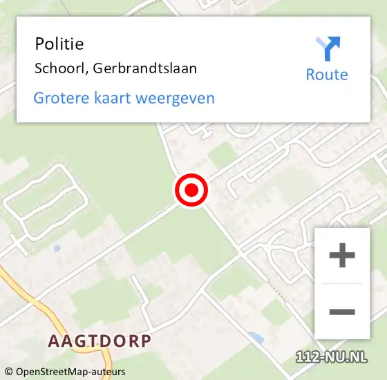 Locatie op kaart van de 112 melding: Politie Schoorl, Gerbrandtslaan op 24 juli 2017 18:12