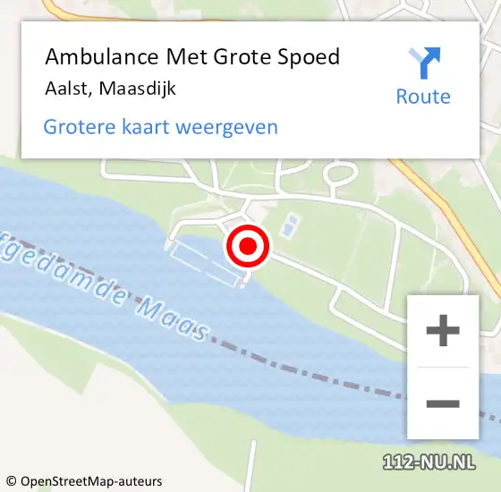 Locatie op kaart van de 112 melding: Ambulance Met Grote Spoed Naar Aalst, Maasdijk op 24 juli 2017 20:06