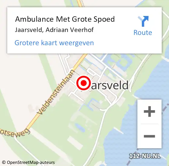 Locatie op kaart van de 112 melding: Ambulance Met Grote Spoed Naar Jaarsveld, Adriaan Veerhof op 24 juli 2017 21:37