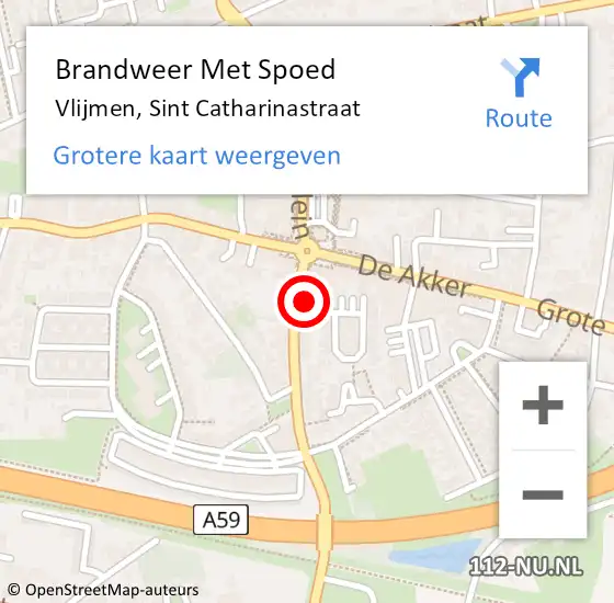 Locatie op kaart van de 112 melding: Brandweer Met Spoed Naar Vlijmen, Sint Catharinastraat op 24 juli 2017 23:14