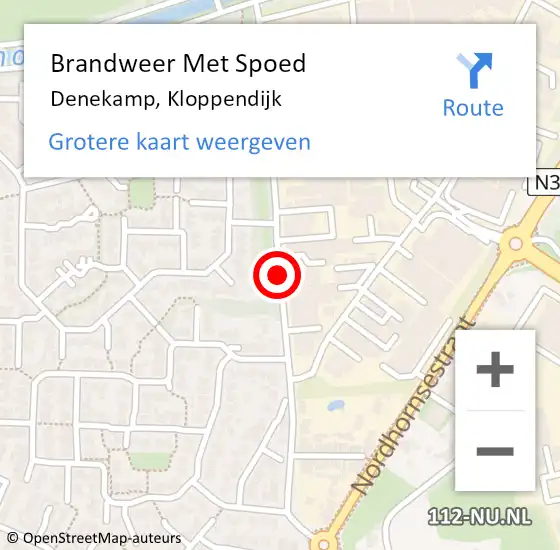 Locatie op kaart van de 112 melding: Brandweer Met Spoed Naar Denekamp, Kloppendijk op 24 juli 2017 23:33