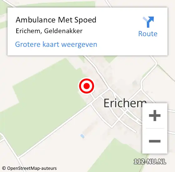 Locatie op kaart van de 112 melding: Ambulance Met Spoed Naar Erichem, Geldenakker op 25 juli 2017 06:00