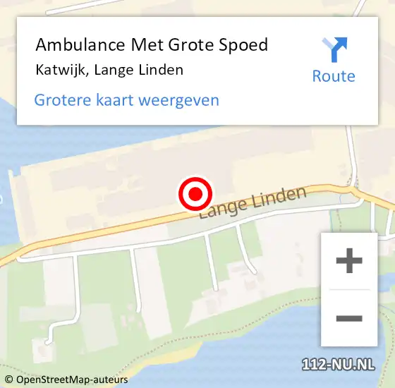 Locatie op kaart van de 112 melding: Ambulance Met Grote Spoed Naar Katwijk, Lange Linden op 25 juli 2017 07:30