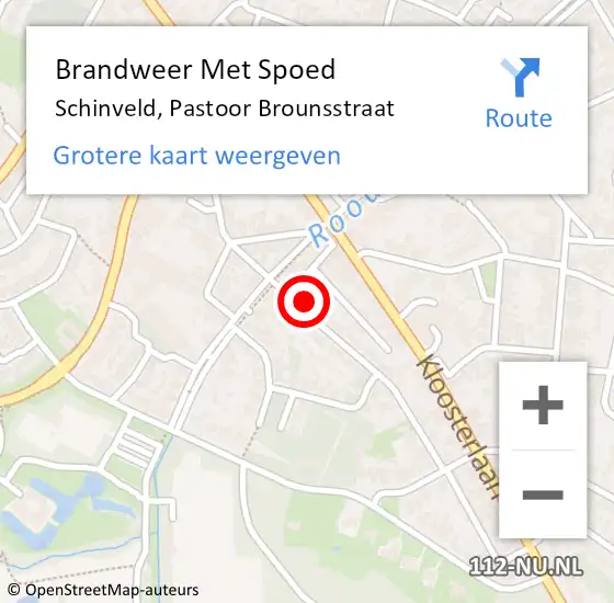 Locatie op kaart van de 112 melding: Brandweer Met Spoed Naar Schinveld, Pastoor Brounsstraat op 25 juli 2017 09:20