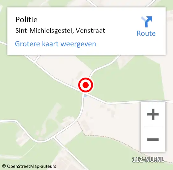 Locatie op kaart van de 112 melding: Politie Sint-Michielsgestel, Venstraat op 25 juli 2017 11:25