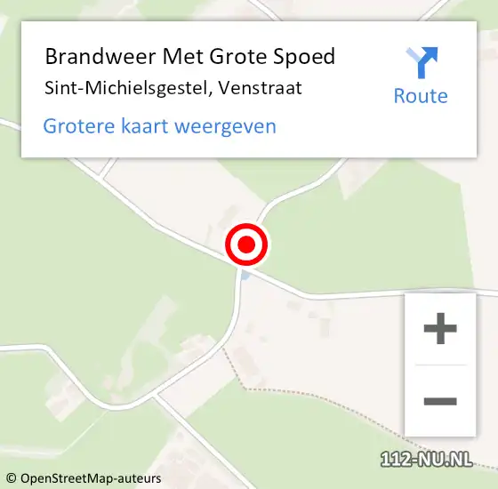 Locatie op kaart van de 112 melding: Brandweer Met Grote Spoed Naar Sint-Michielsgestel, Venstraat op 25 juli 2017 11:26