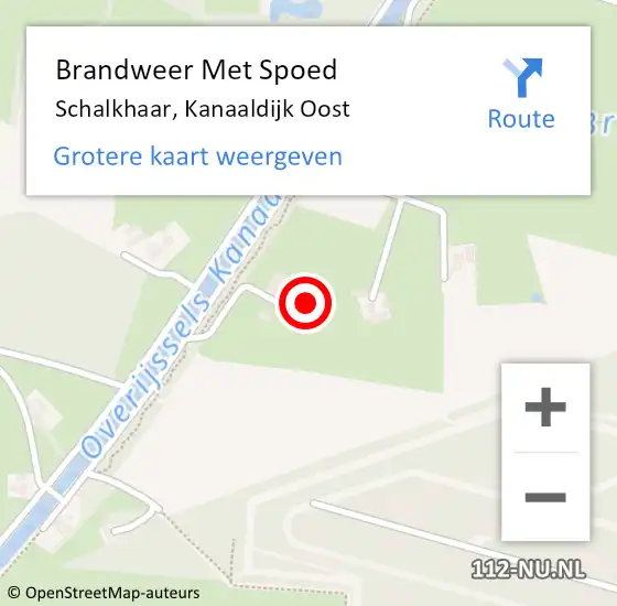 Locatie op kaart van de 112 melding: Brandweer Met Spoed Naar Schalkhaar, Kanaaldijk Oost op 25 juli 2017 16:47