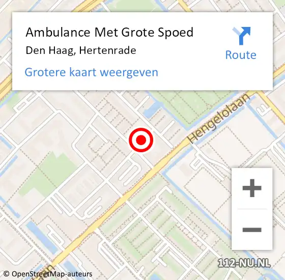 Locatie op kaart van de 112 melding: Ambulance Met Grote Spoed Naar Den Haag, Hertenrade op 25 juli 2017 21:21