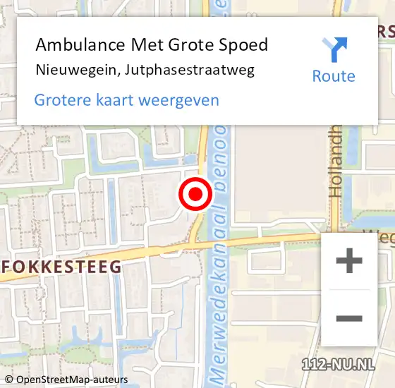 Locatie op kaart van de 112 melding: Ambulance Met Grote Spoed Naar Nieuwegein, Jutphasestraatweg op 26 juli 2017 01:15