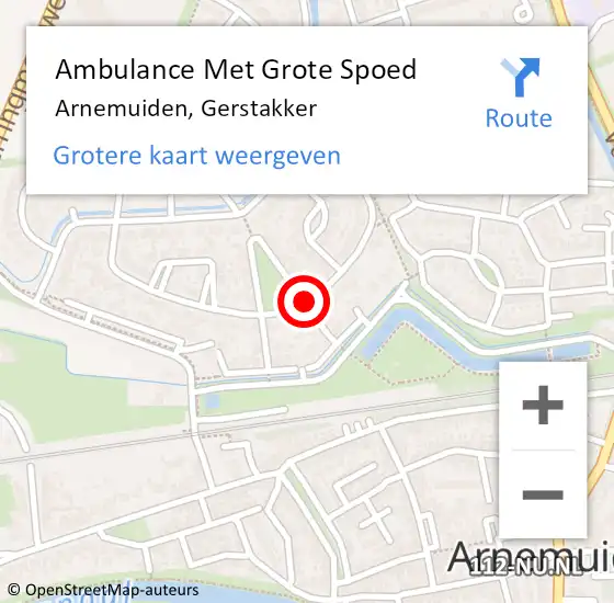 Locatie op kaart van de 112 melding: Ambulance Met Grote Spoed Naar Arnemuiden, Gerstakker op 26 juli 2017 13:06