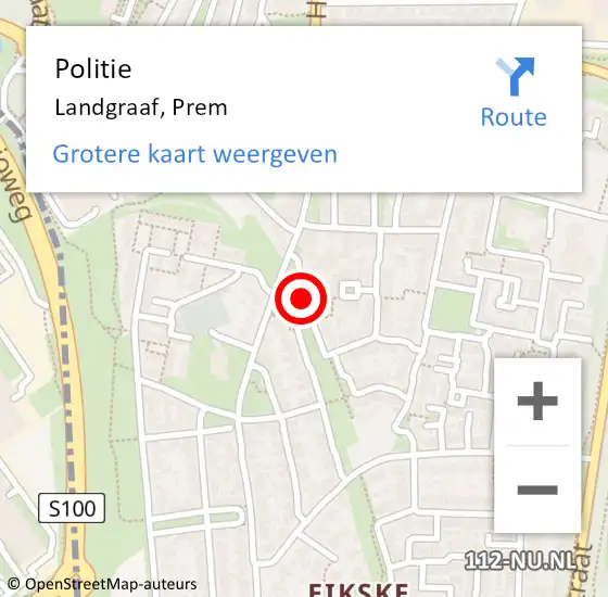 Locatie op kaart van de 112 melding: Politie Landgraaf, Prem op 26 juli 2017 14:21