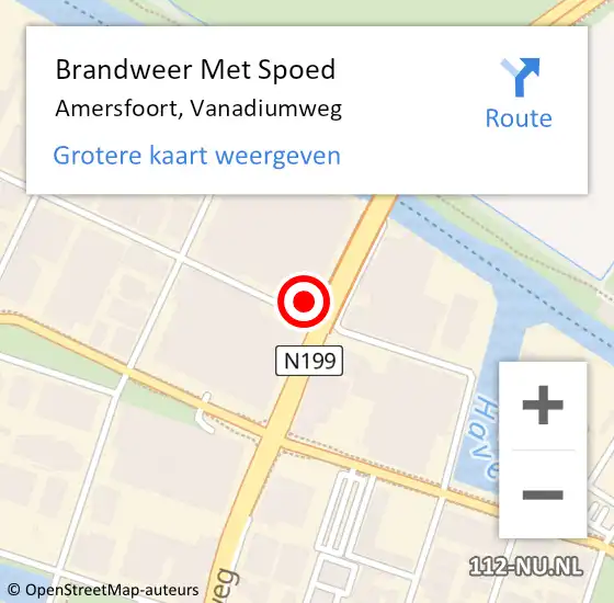 Locatie op kaart van de 112 melding: Brandweer Met Spoed Naar Amersfoort, Vanadiumweg op 26 juli 2017 14:34