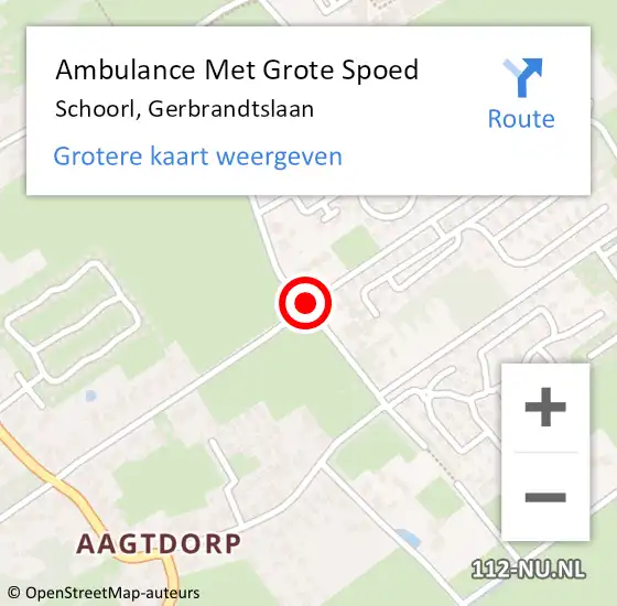 Locatie op kaart van de 112 melding: Ambulance Met Grote Spoed Naar Schoorl, Gerbrandtslaan op 26 juli 2017 17:24