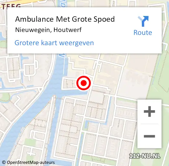 Locatie op kaart van de 112 melding: Ambulance Met Grote Spoed Naar Nieuwegein, Houtwerf op 26 juli 2017 17:55