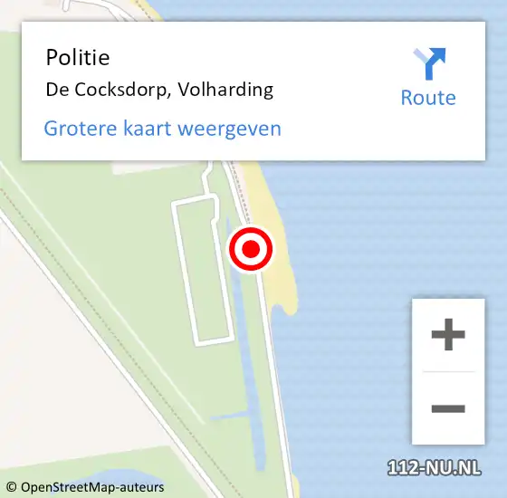 Locatie op kaart van de 112 melding: Politie De Cocksdorp, Volharding op 26 juli 2017 19:04